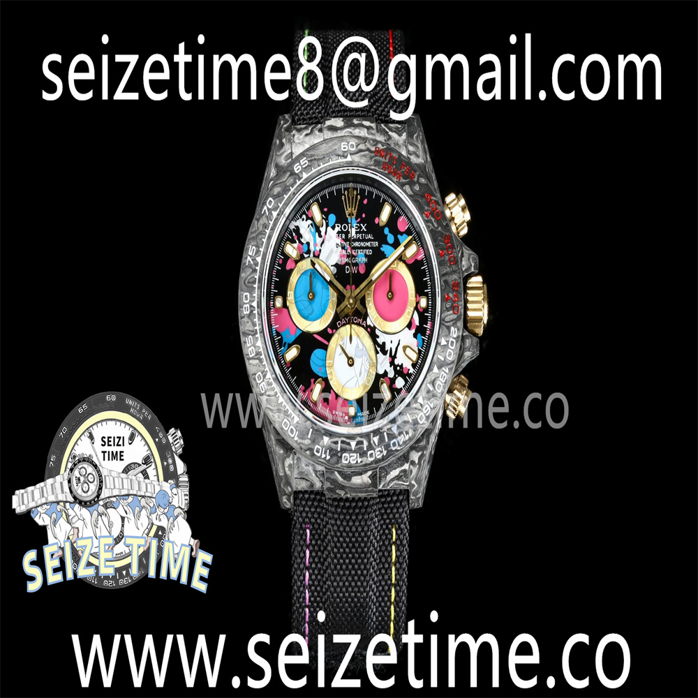 Daytona DIW Carbon TWF Best Edition Colorful Dial on Black Nylon Strap A7750