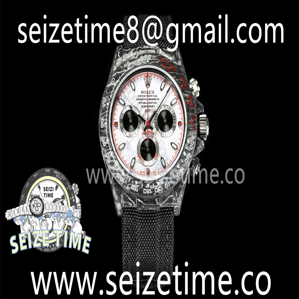 Daytona DIW Carbon TWF Best Edition White Dial on Black Nylon Strap A7750