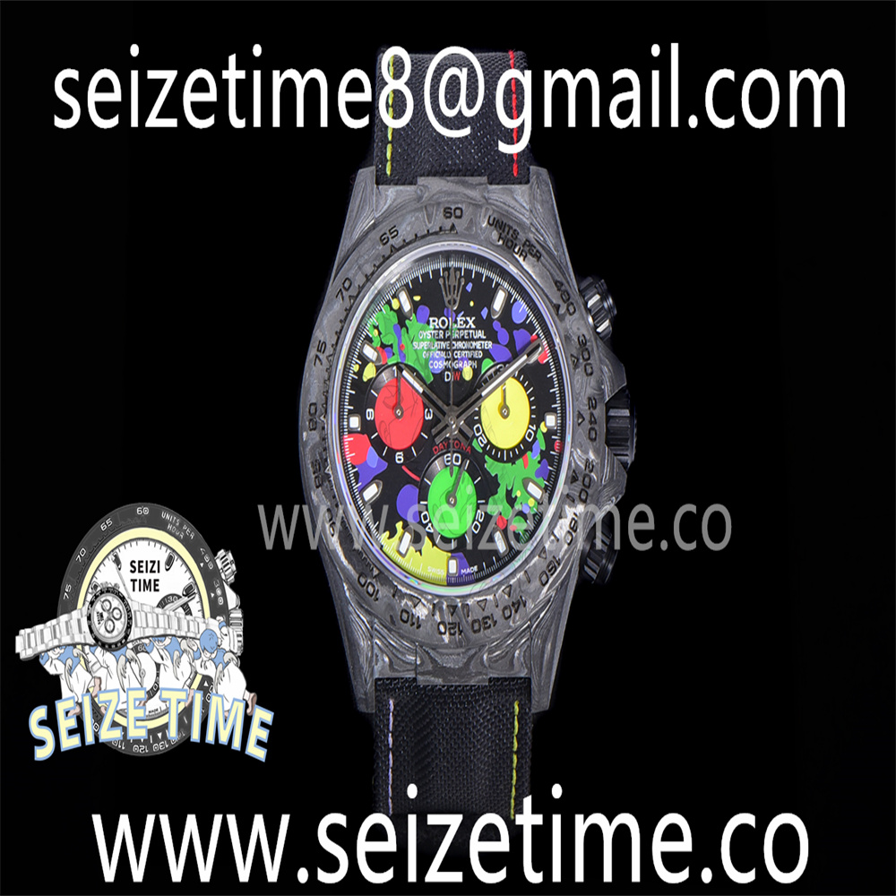 Daytona DIW Carbon TWF Best Edition Colorful Dial on Black Nylon Strap A7750