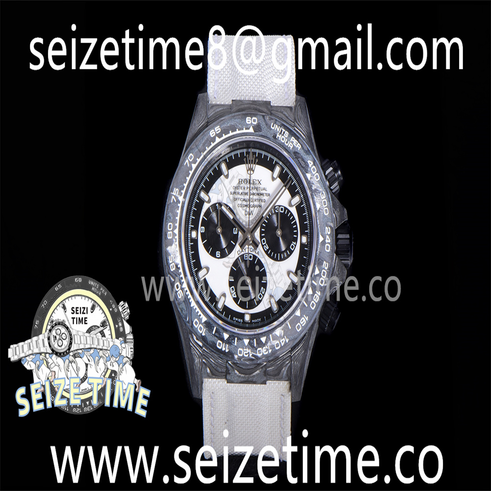 Daytona DIW Carbon TWF Best Edition White Dial on White Nylon Strap A7750