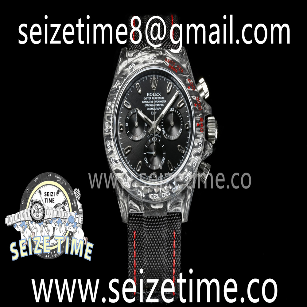 Daytona DIW Carbon TWF Best Edition Black Dial on Black Nylon Strap A7750