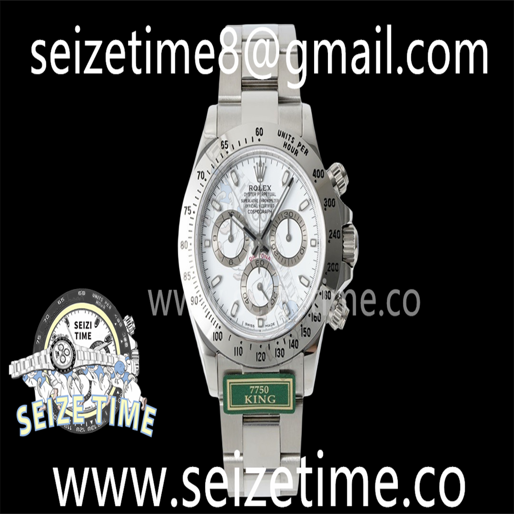 Daytona 116520 KING 1:1 Best Edition White Dial on SS Bracelet A7750