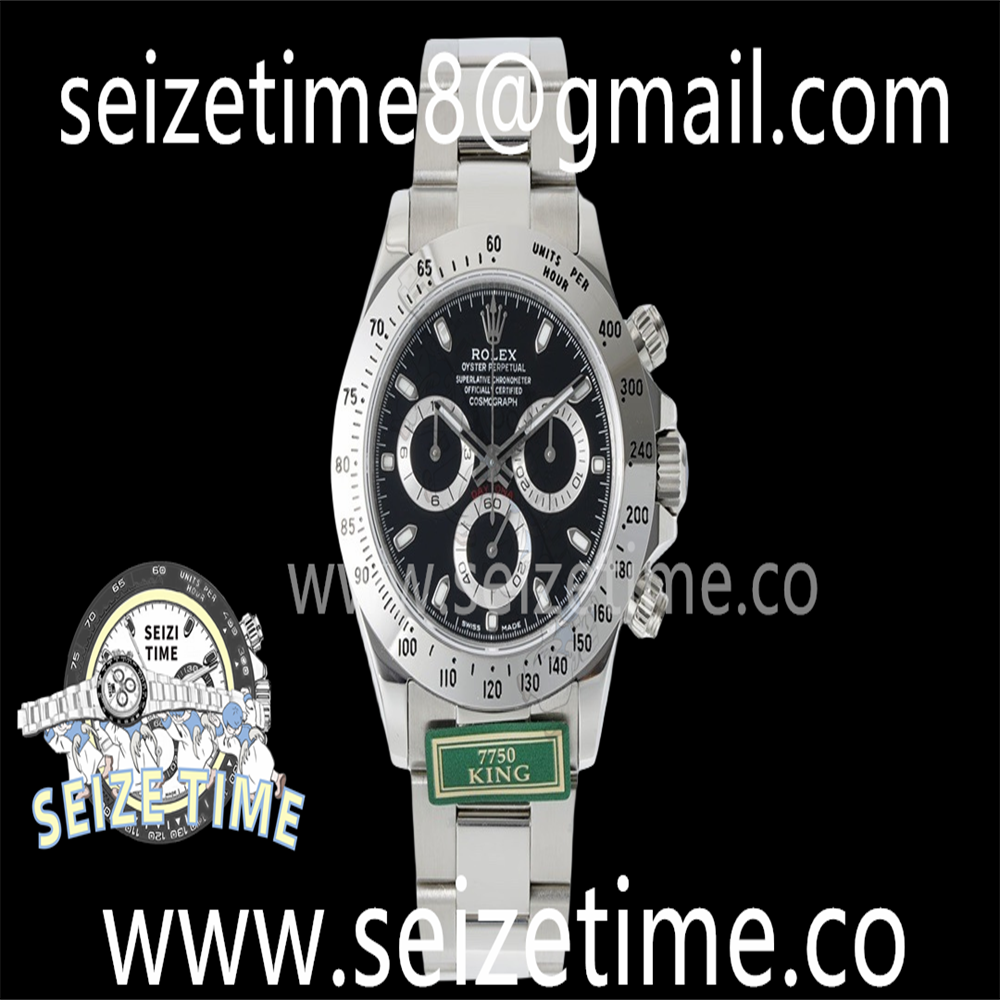 Daytona 116520 KING 1:1 Best Edition Black Dial on SS Bracelet A7750