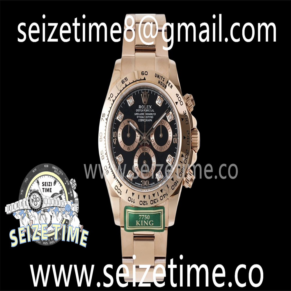 Daytona 116505 KING 1:1 Best Edition Black Diamond Dial on RG Bracele A7750