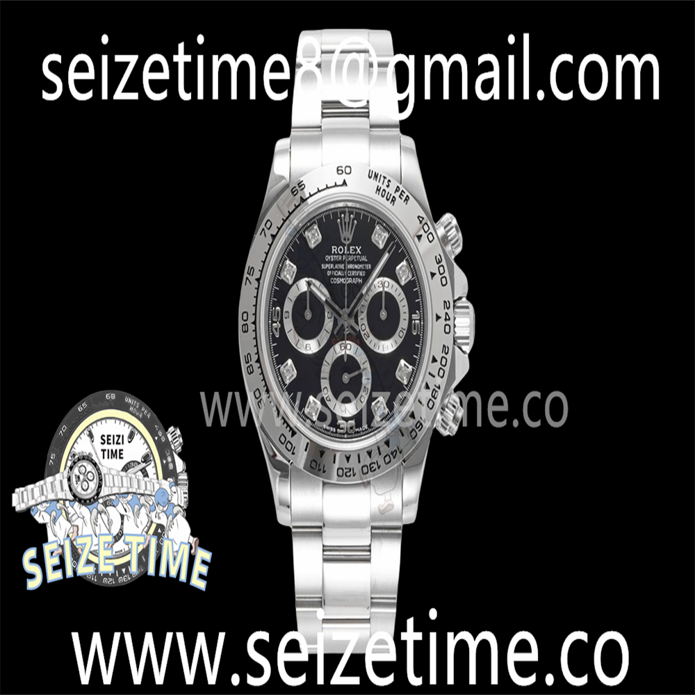 Daytona 116509 KING 1:1 Best Edition Black Diamonds Dial on SS Bracelet A7750