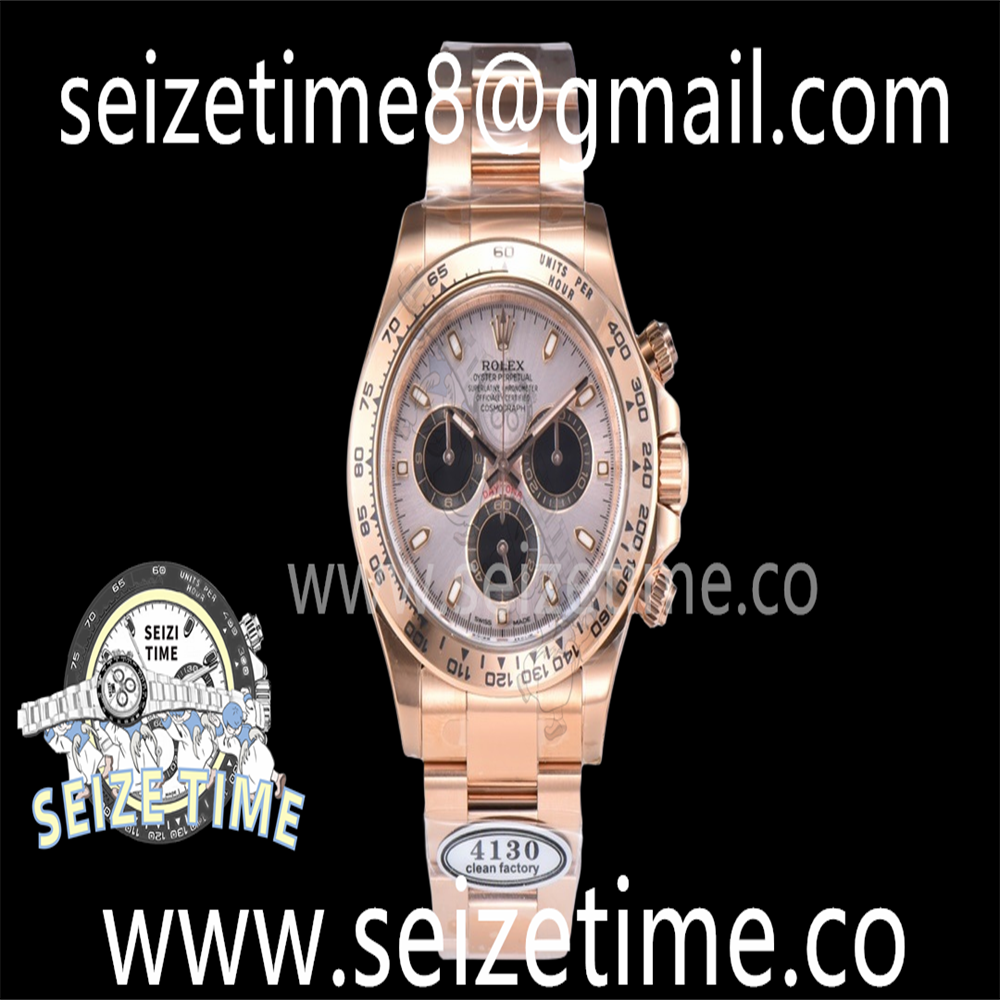 Daytona 116505 904L RG Clean 1:1 Best Edition Silver Dial on RG Bracelet SA4130