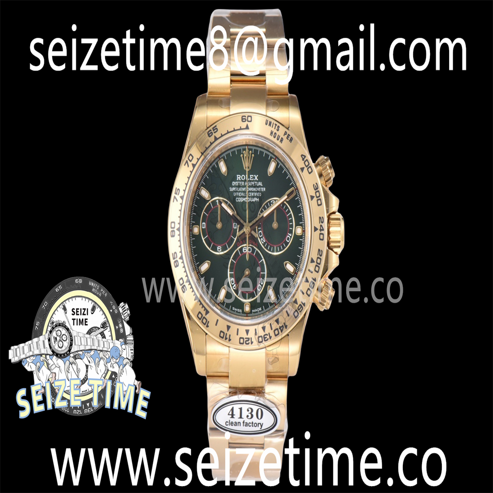 Daytona 116508 904L YG Clean 1:1 Best Edition Green Dial on YG Bracelet SA4130