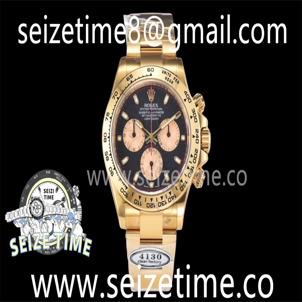 Daytona 116508 904L YG Clean 1:1 Best Edition Black Dial on YG Bracelet SA4130