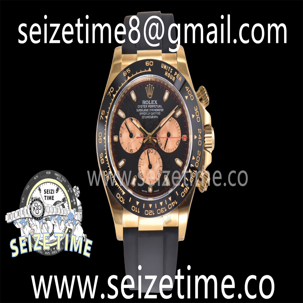 Daytona 116518 904L YG Clean 1:1 Best Edition Black Dial on Oysterflex Strap SA4130