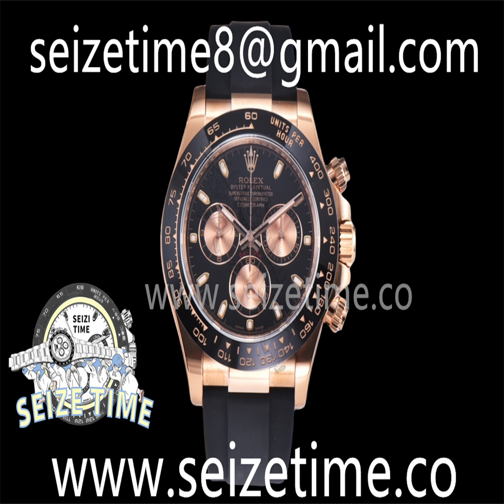 Daytona 116515 904L RG Clean 1:1 Best Edition Black Dial on Oysterflex Strap SA4130
