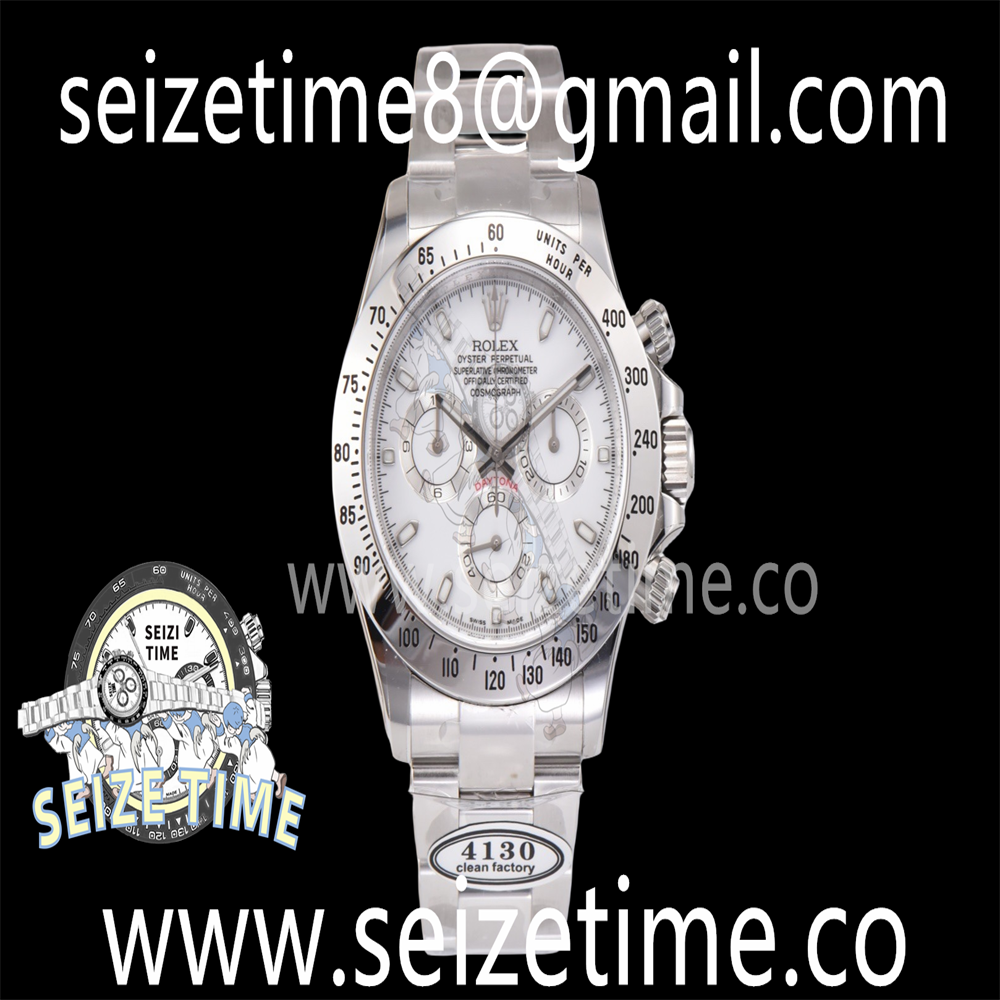 Daytona 116520 904L SS Clean 1:1 Best Edition White Dial on SS Bracelet SA4130