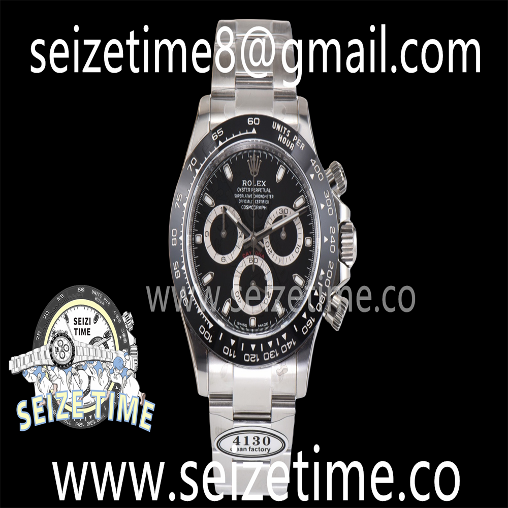 Daytona 116500 904L SS Clean 1:1 Best Edition Black Dial on SS Bracelet SA4130