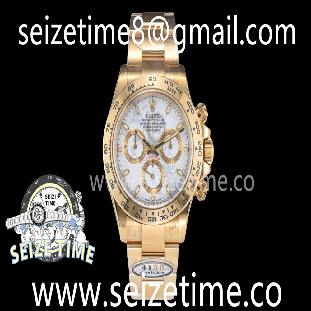 Daytona 116508 904L YG Clean 1:1 Best Edition White Dial on YG Bracelet SA4130
