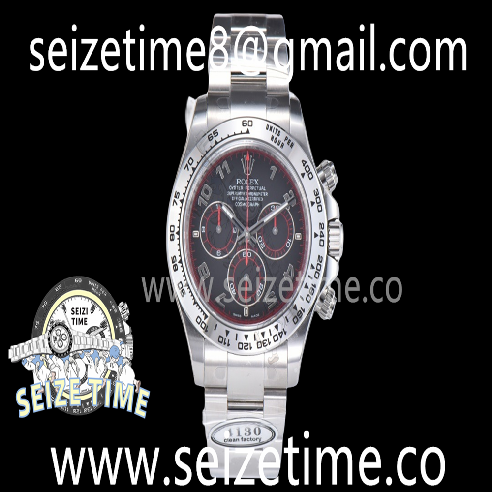Daytona 116509 904L SS Clean 1:1 Best Edition Black Dial on SS Bracelet SA4130