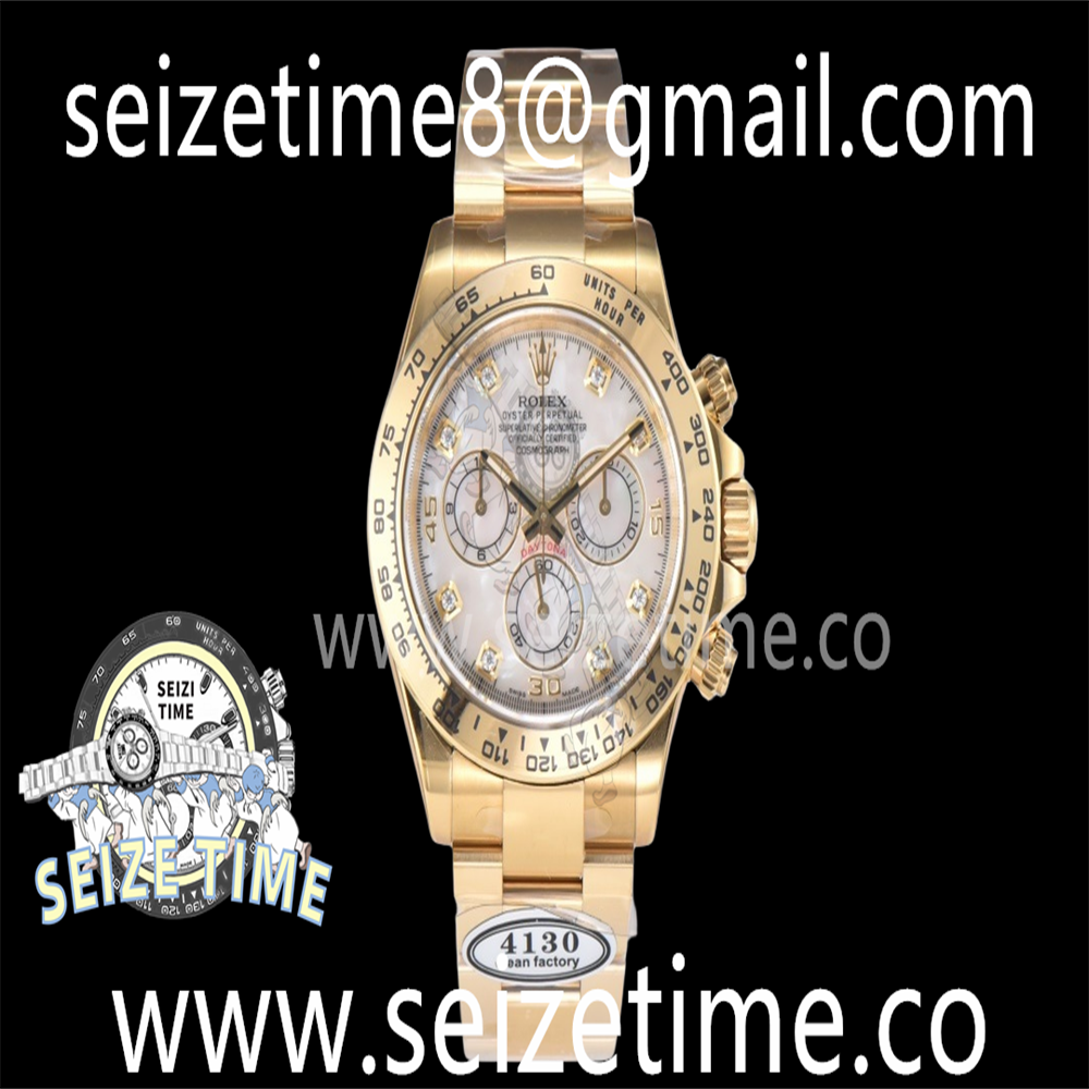 Daytona 116508 904L YG Clean 1:1 Best Edition White MOP Dial on YG Bracelet SA4130
