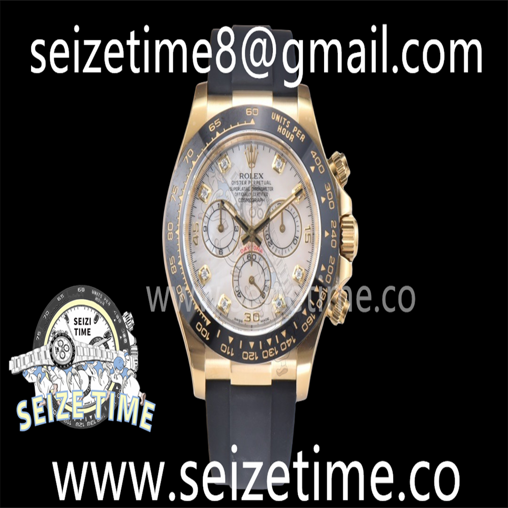 Daytona 116518 904L YG Clean 1:1 Best Edition White MOP Dial on Oysterflex Strap SA4130