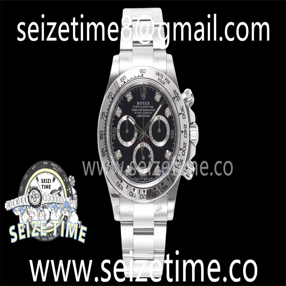 Daytona 116509 KING 1:1 Best Edition Black Diamond Dial on SS Bracelet SA4130