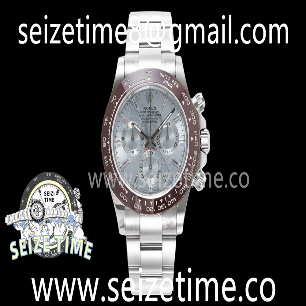 Daytona 116506 Brown Ceramic KING 1:1 Best Edition Ice Blue Crystal Dial on SS Bracelet SA4130