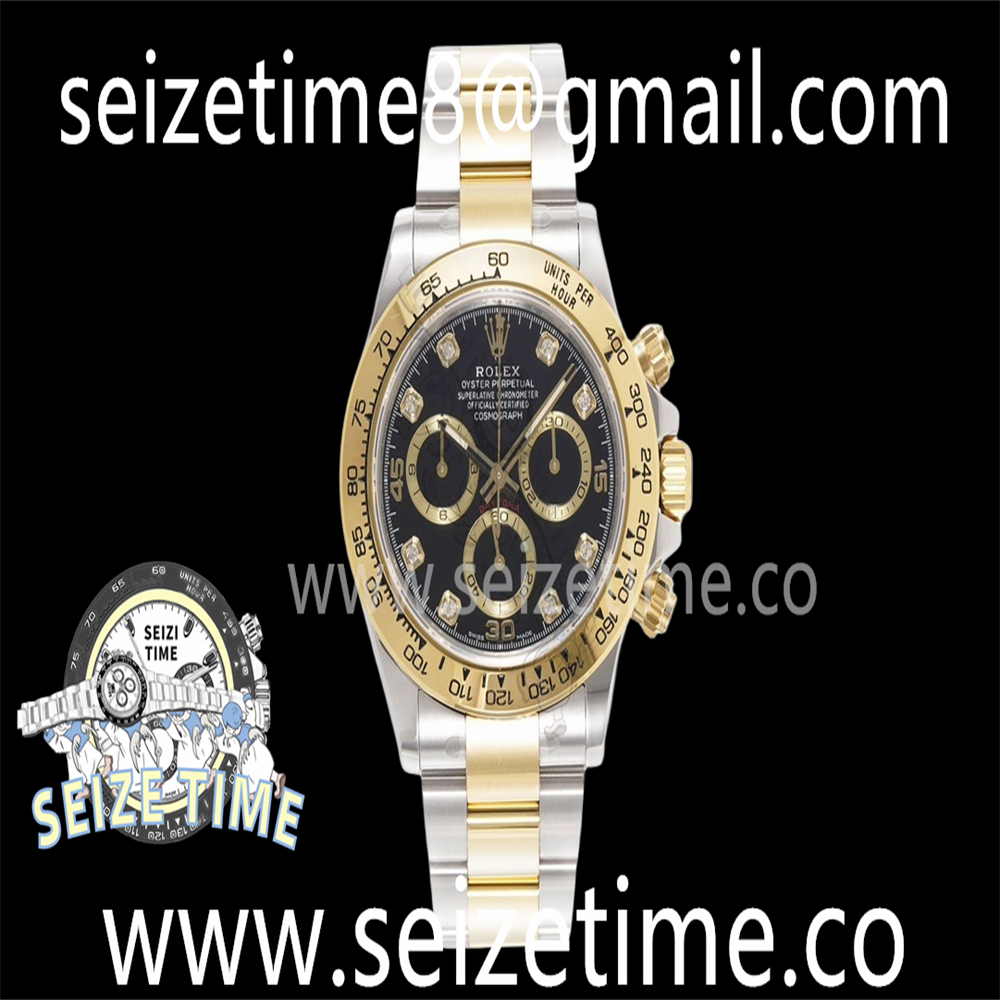 Daytona 116503 KING 1:1 Best Edition Black/YG Diamond Dial on SS/YG Bracelet SA4130