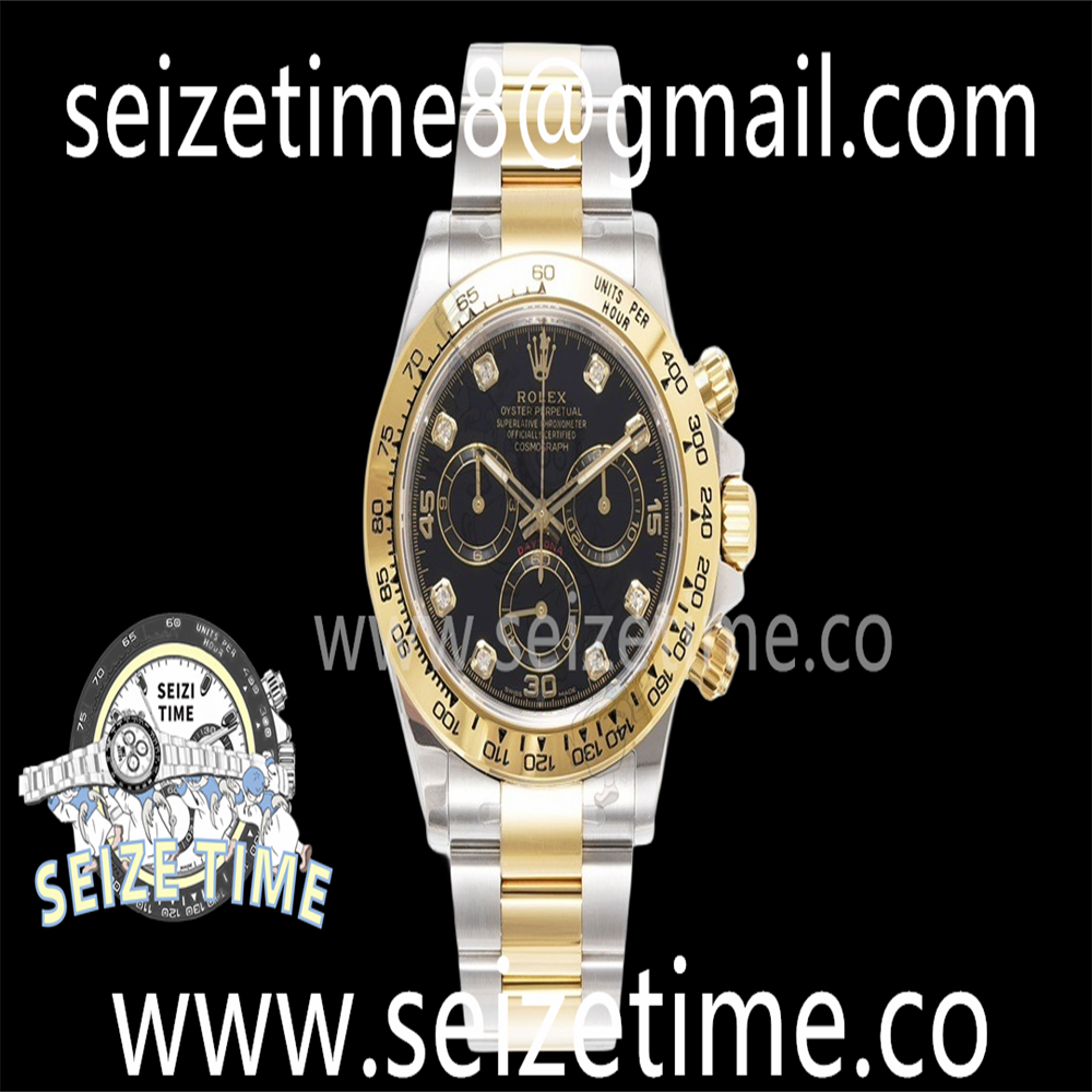 Daytona 116503 KING 1:1 Best Edition Black Diamond Dial on SS/YG Bracelet SA4130