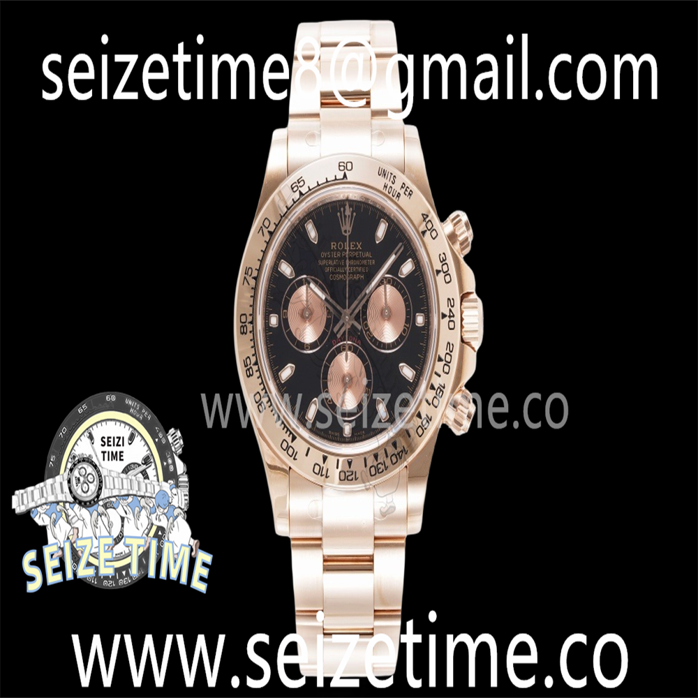Daytona 116505 904L RG BTF 1:1 Best Edition Black Dial on RG Bracelet SA4130