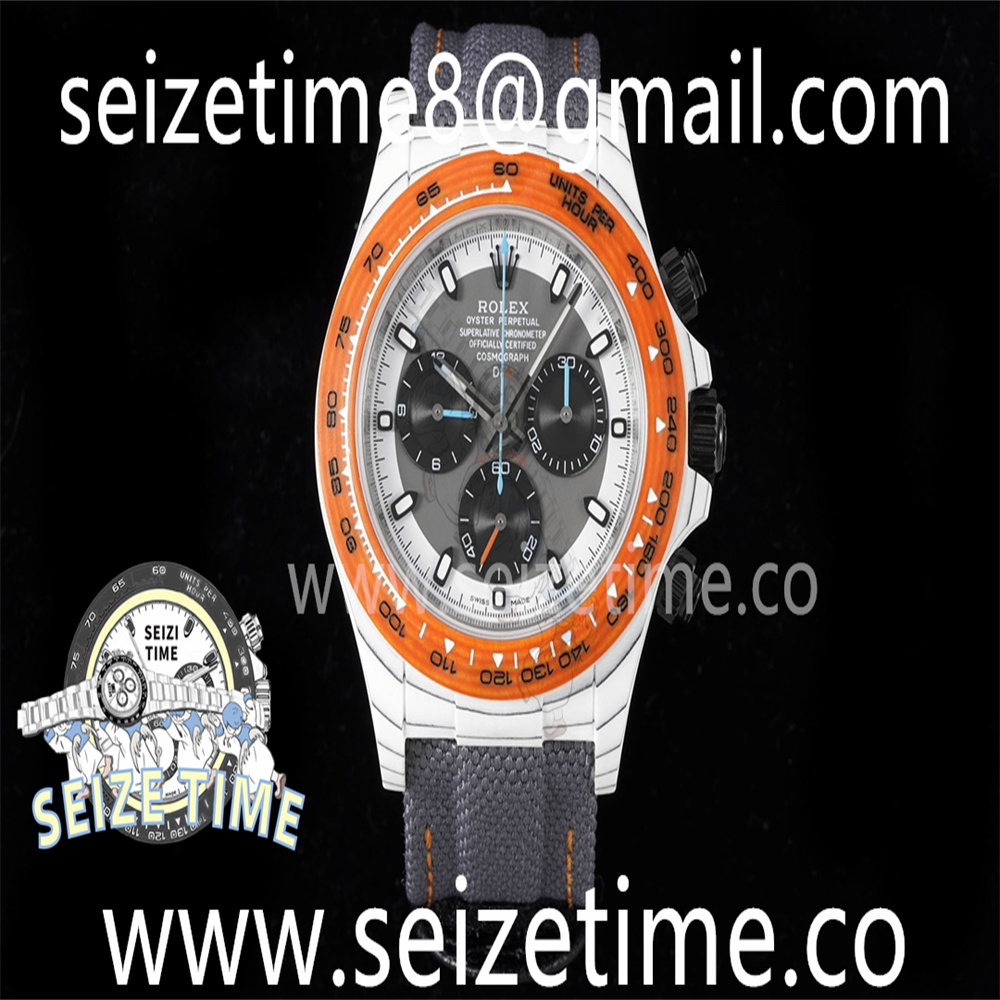 Daytona DIW White Carbon DIWF Best Edition Gray/White Dial on Gray Nylon Strap A7750