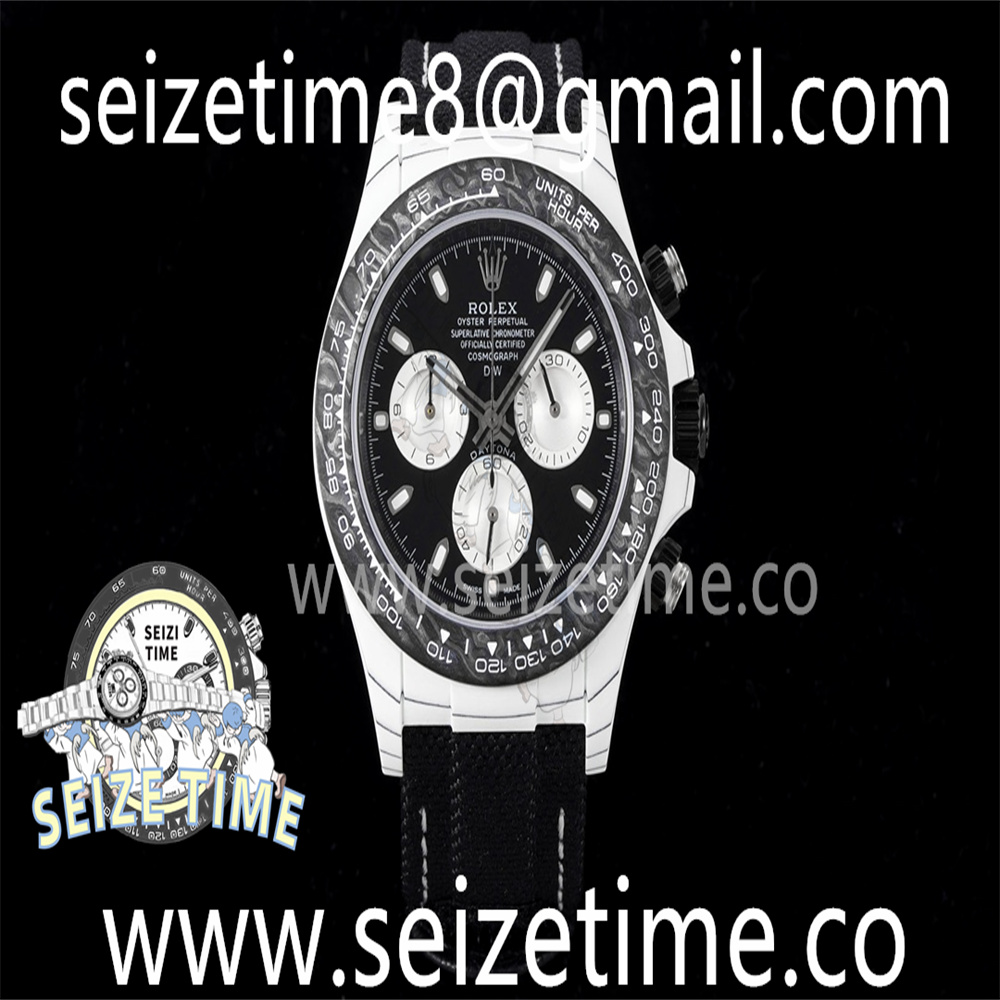 Daytona DIW White Carbon DIWF Best Edition Black/White Dial on Black Nylon Strap A7750