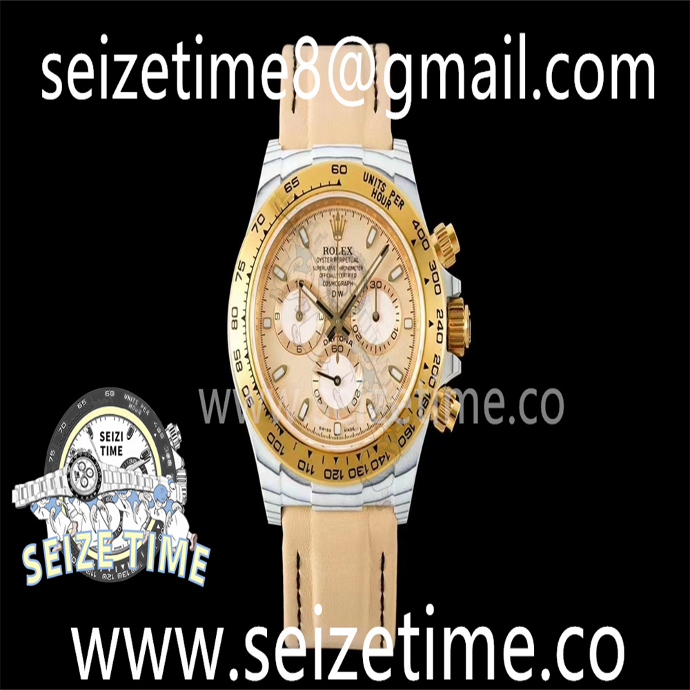 Daytona DIW White Carbon Noob Best Edition Beige Dial on Beige Nylon Strap SA4130