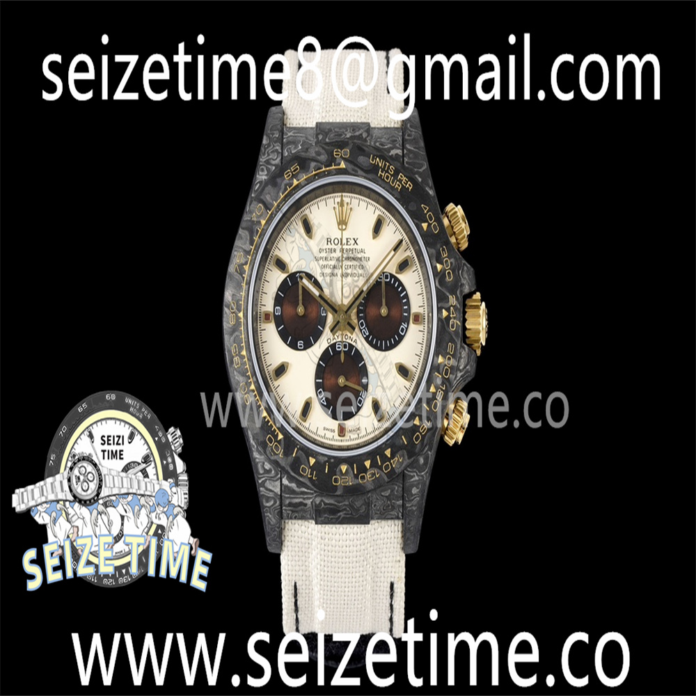 Daytona DIW Carbon DIWF Best Edition White Dial on White Nylon Strap A7750
