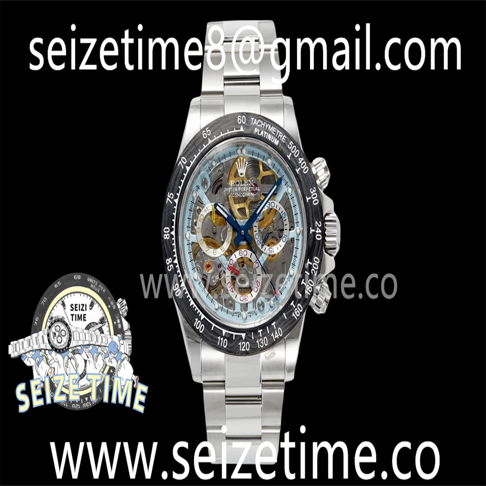 Daytona Montoya SONIC Best Edition Carbon Bezel Skeleton Dial on SS Oyster Bracelet SA4130