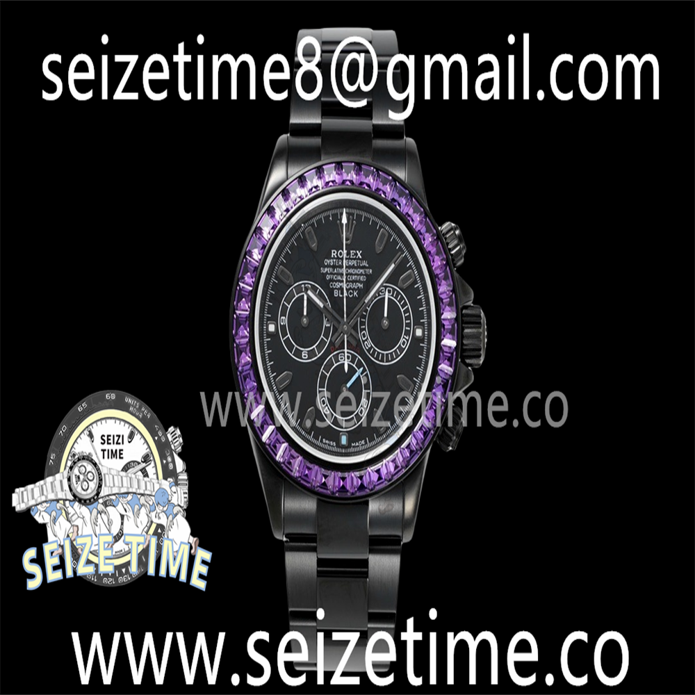 Daytona PVD Noob Best Edition Black Dial Rainbow Bezel on PVD Bracelet SA4130