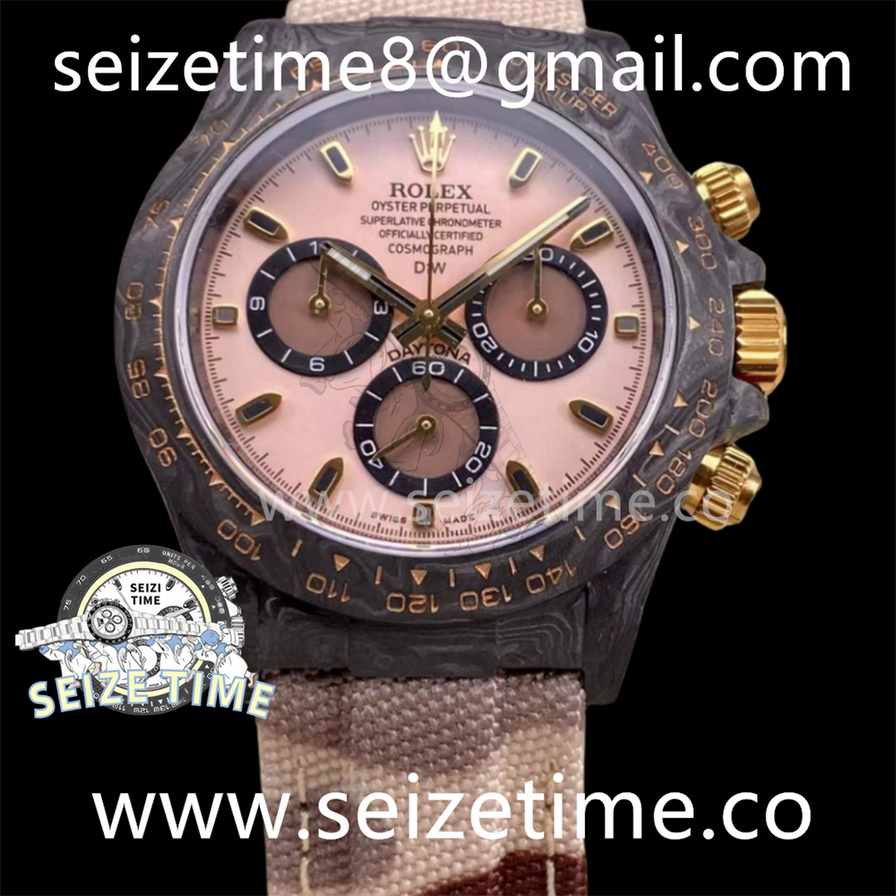 Daytona DIW Carbon Noob 1:1 Best Edition Purple/Brown Dial on Purple/Brown Nylon Strap SA4130 V2