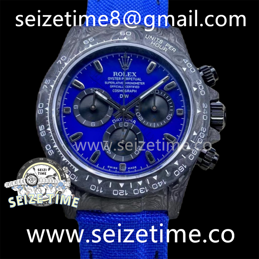 Daytona DIW Carbon Noob 1:1 Best Edition Blue/Black Dial on Blue Nylon Strap SA4130 V2