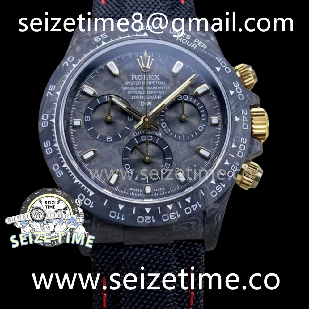 Daytona DIW Carbon Noob 1:1 Best Edition Carbon/Black RG Dial on Black Nylon Strap SA4130 V2