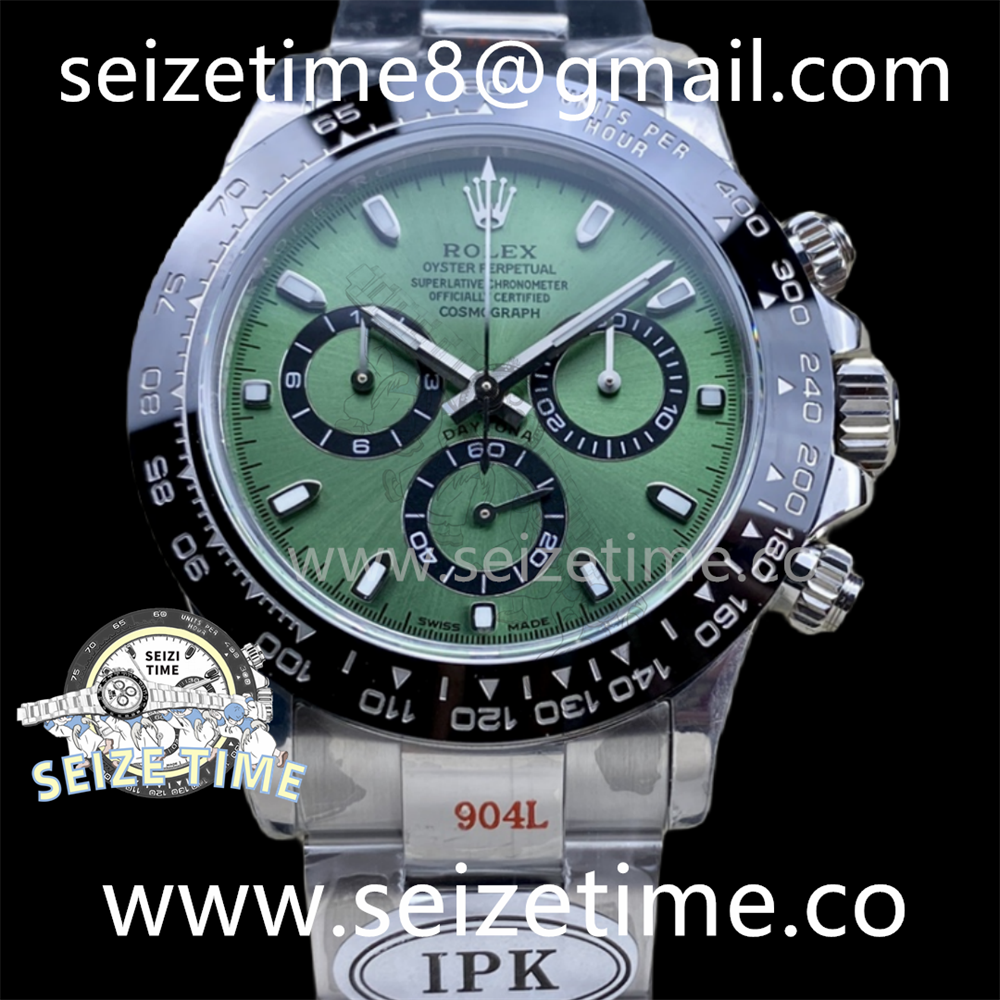 Daytona 904L SS IPK 1:1 Best Edition Green Dial on SS Bracelet SA4130