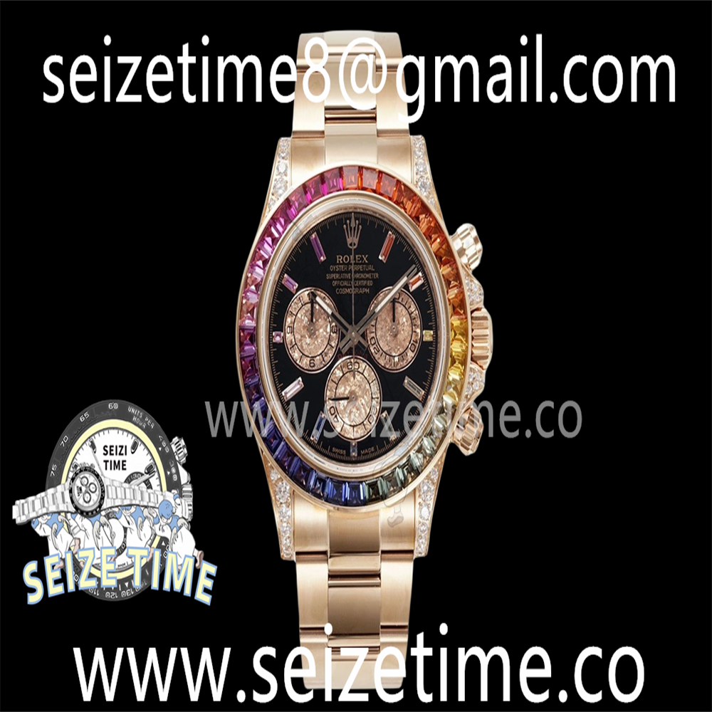 Daytona 116595 RBOW Rainbow IPK Best Edition Black/RG Dial on RG Bracelet SA4130