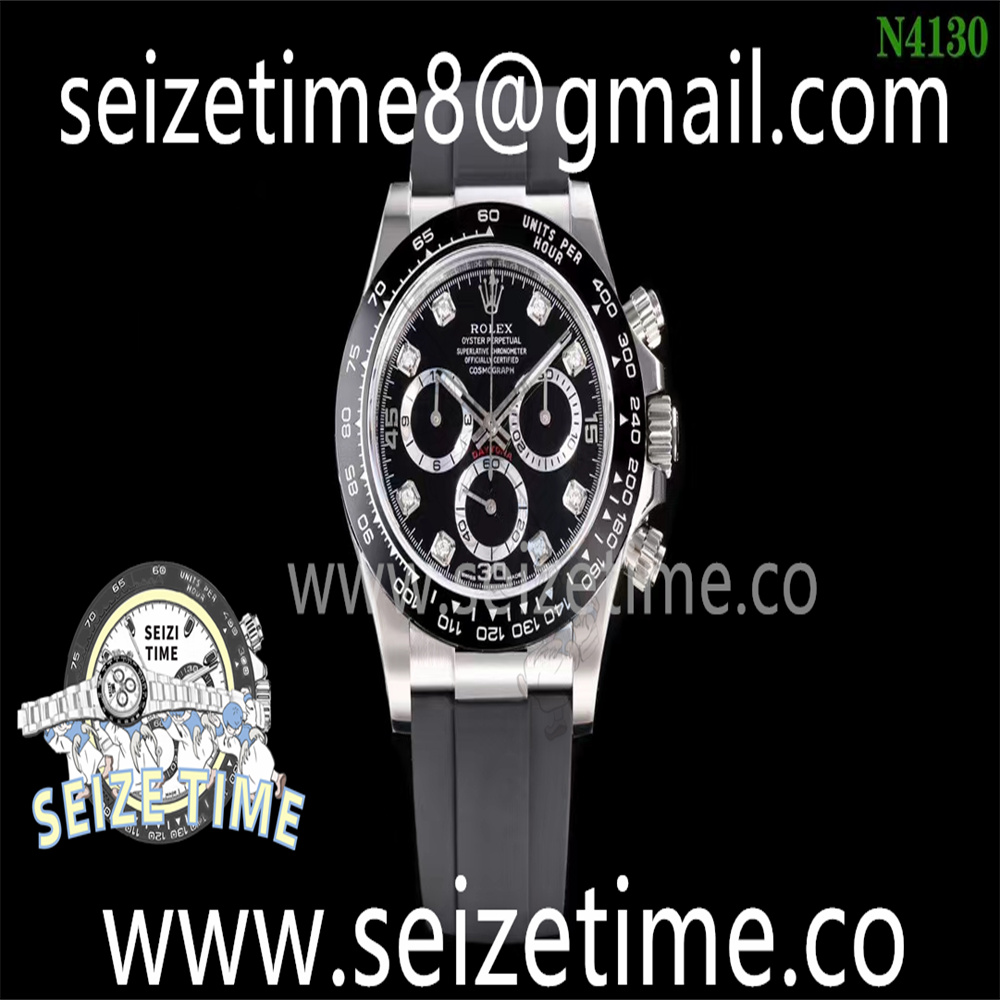 Daytona 116519 Noob 1:1 Best Edition Black Diamond Dial on Oysterflex Strap SA4130