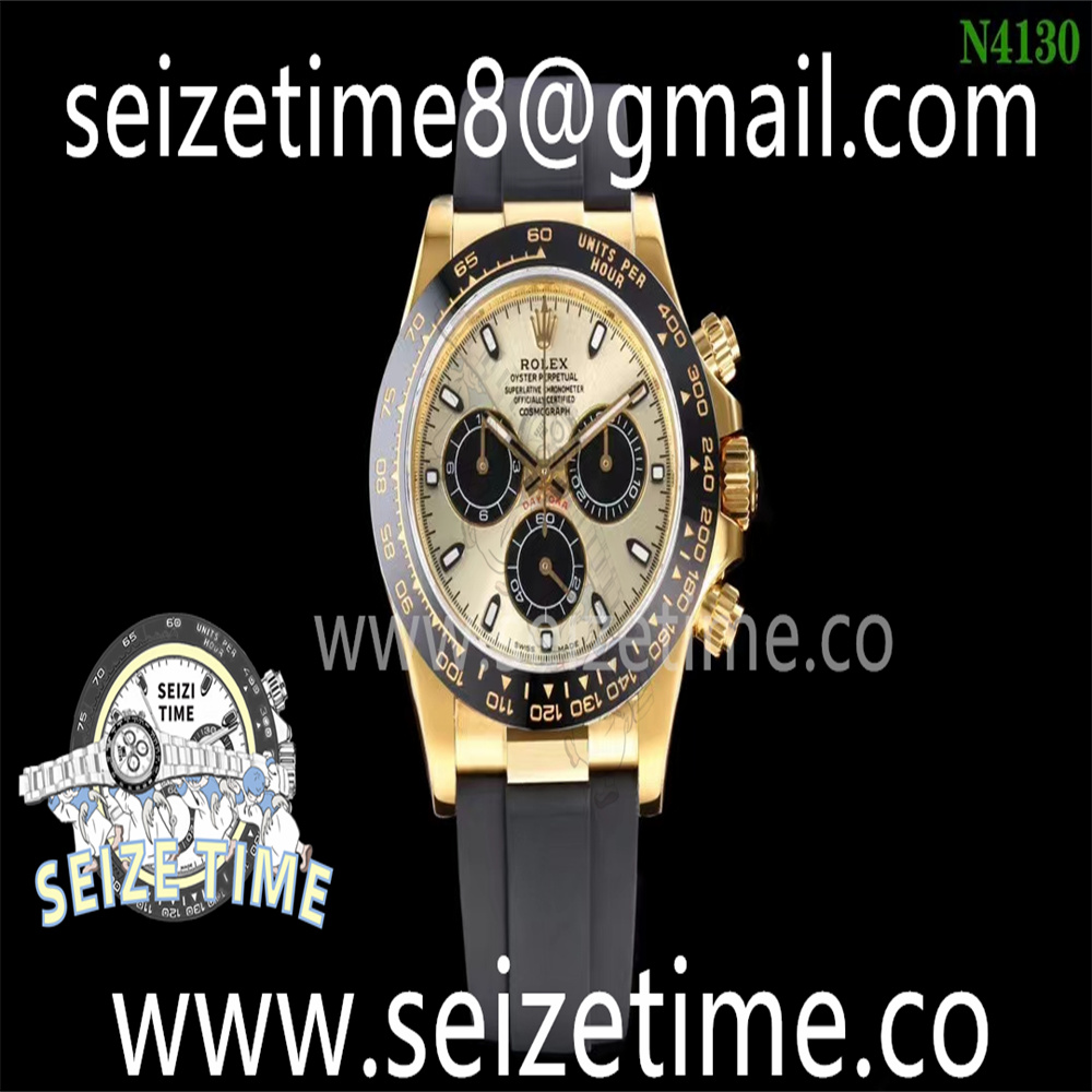 Daytona 116518 Noob 1:1 Best Edition YG/Black Dial on Oysterflex Strap SA4130