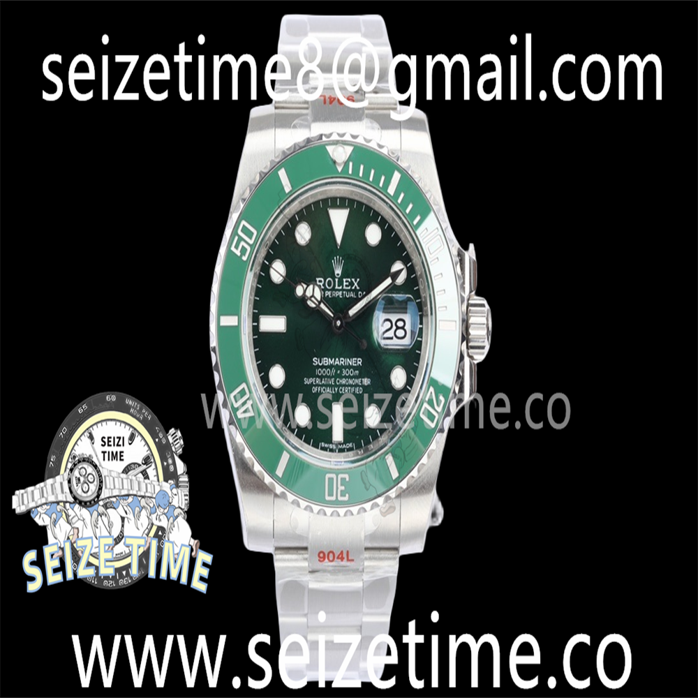 Submariner 116610 LV Green Ceramic EWF 1:1 Best Edition Green Dial on SS Bracelet A3135 V2