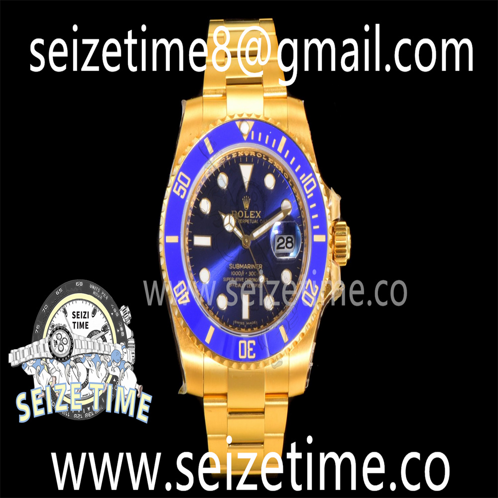 Submariner 116618LB KF 1:1 Best Edition YG Wrapped Blue Dial on YG Bracelet VR3135