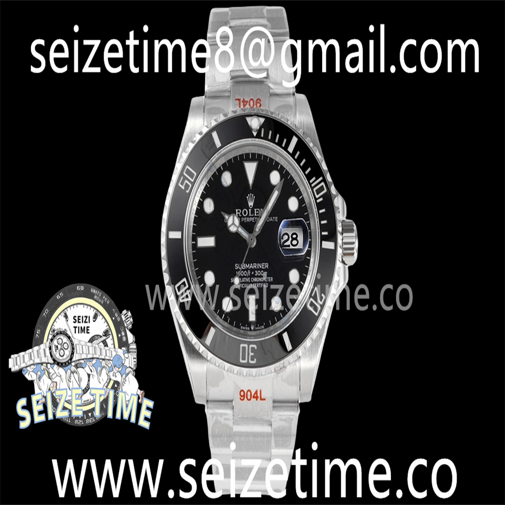 Submariner 41mm 126610LN Black Ceramic 904L Steel ROF 1:1 Best Edition Black Dial on SS Bracelet A2824