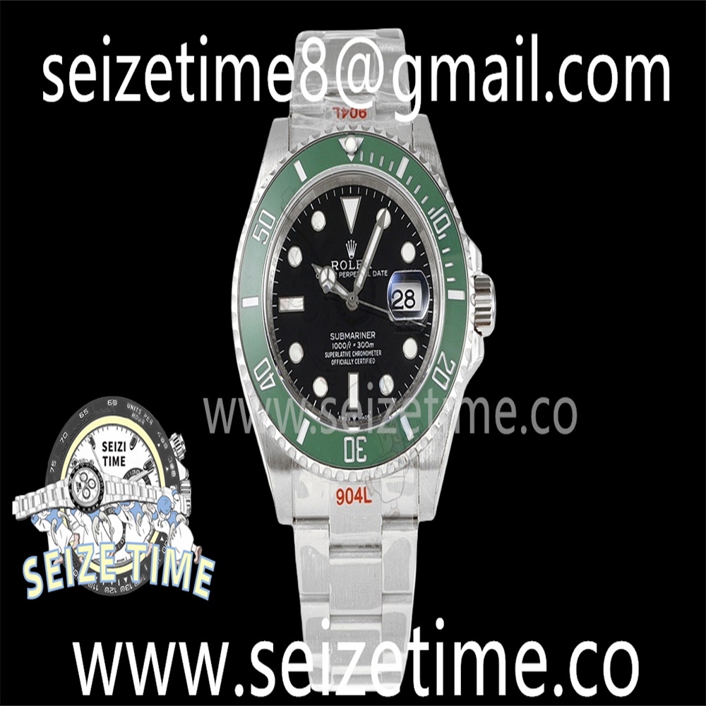 Submariner 41mm 126610LV Kermit 904L Steel ROF 1:1 Best Edition Black Dial on SS Bracelet A2824