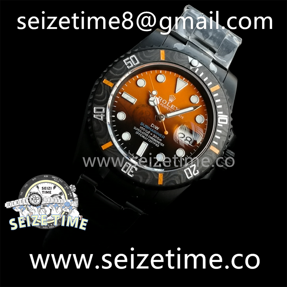 Submariner DIW DLC VSF 1:1 Best Edition Black/Orange Dial on DLC Bracelet VS3135