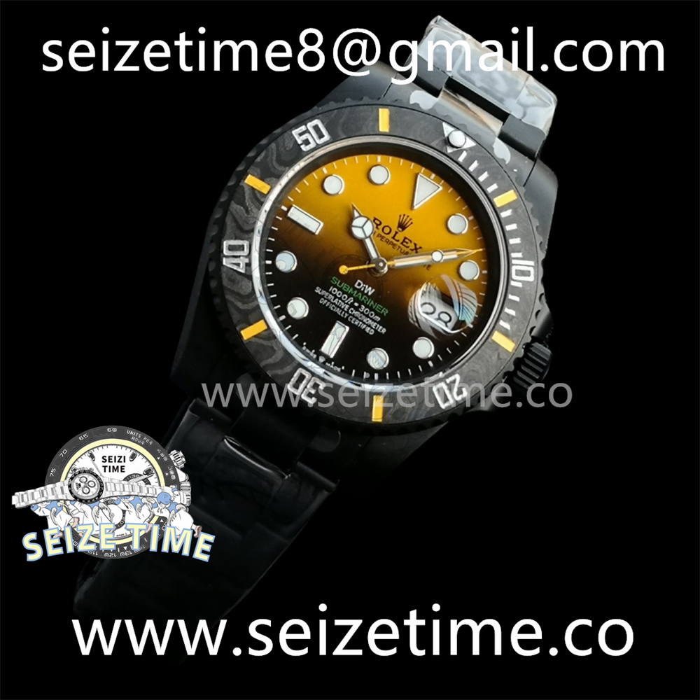 Submariner DIW DLC VSF 1:1 Best Edition Black/Yellow Dial on DLC Bracelet VS3135