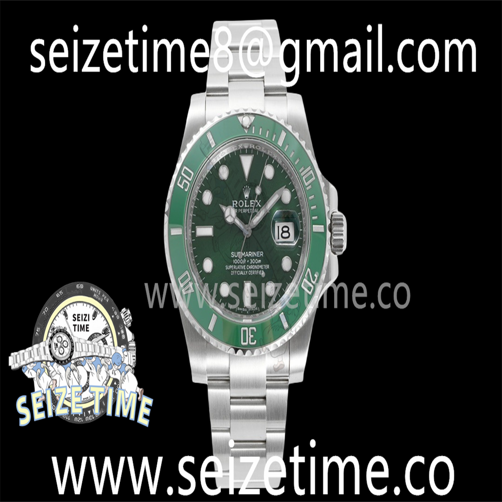 Submariner 116610 LV Green Ceramic RF 904L 1:1 Best Edition Green Dial on SS Bracelet VR3135