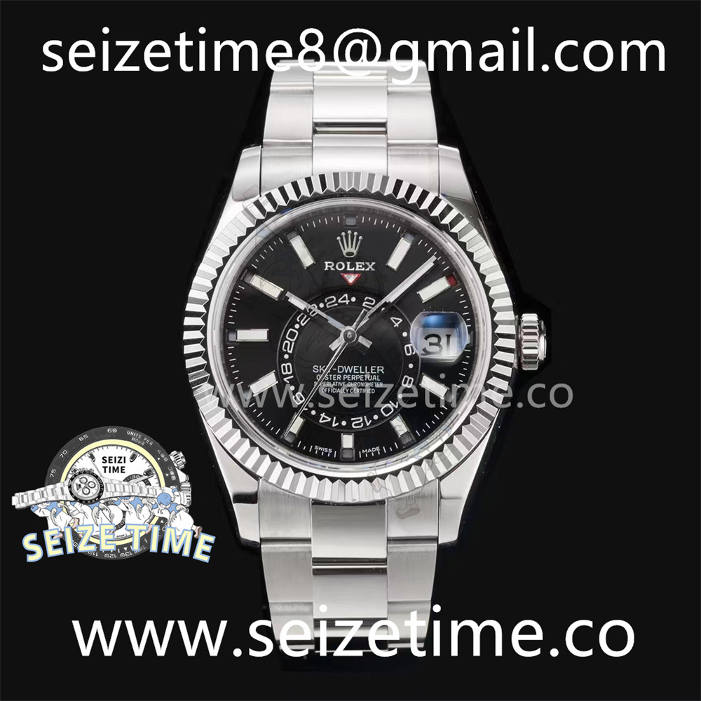 Skydweller SS Noob Best Edition Black Dial on SS Bracelet A23J
