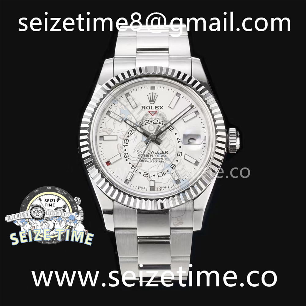 Skydweller SS Noob Best Edition White Dial on SS Bracelet A23J
