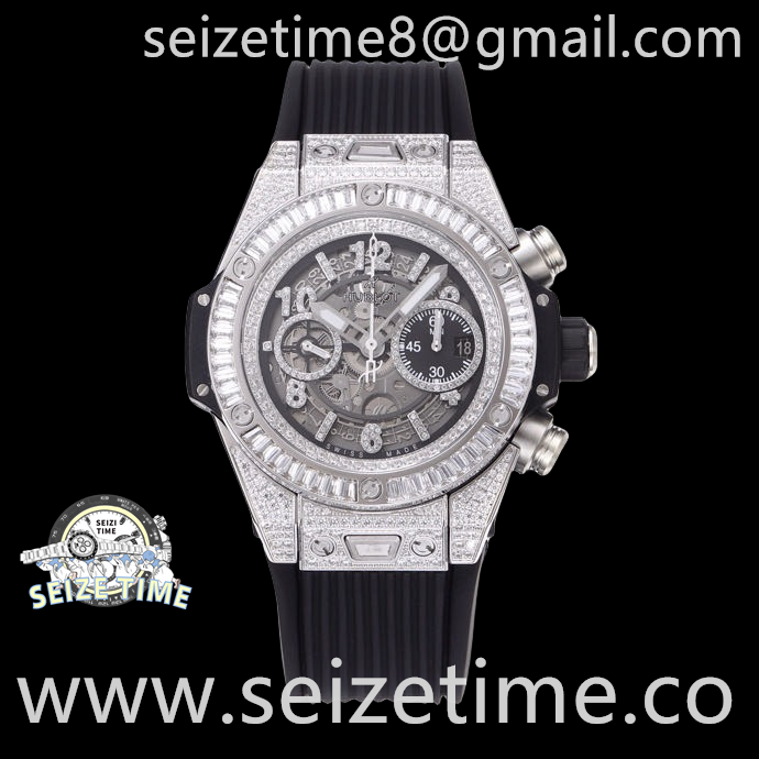Big Bang Unico Titanium Jewellery 44mm Diam SS Diam Bezel Diam Skeletonal Dial on Rubber Strap ZF A1280