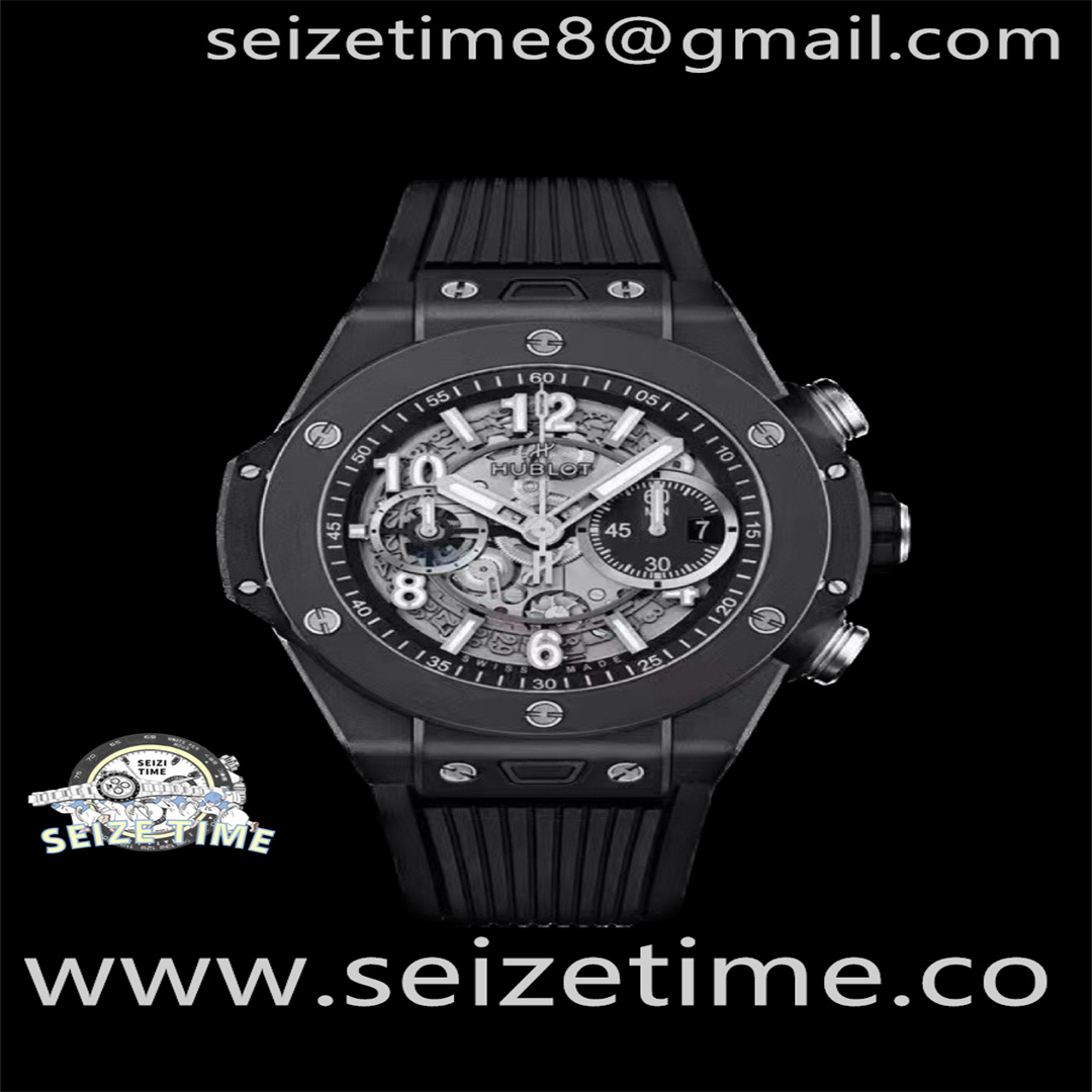 Big Bang Unico Black Magic 44mm CER Black Skeletonal Dial on Rubber Strap ZF A1280