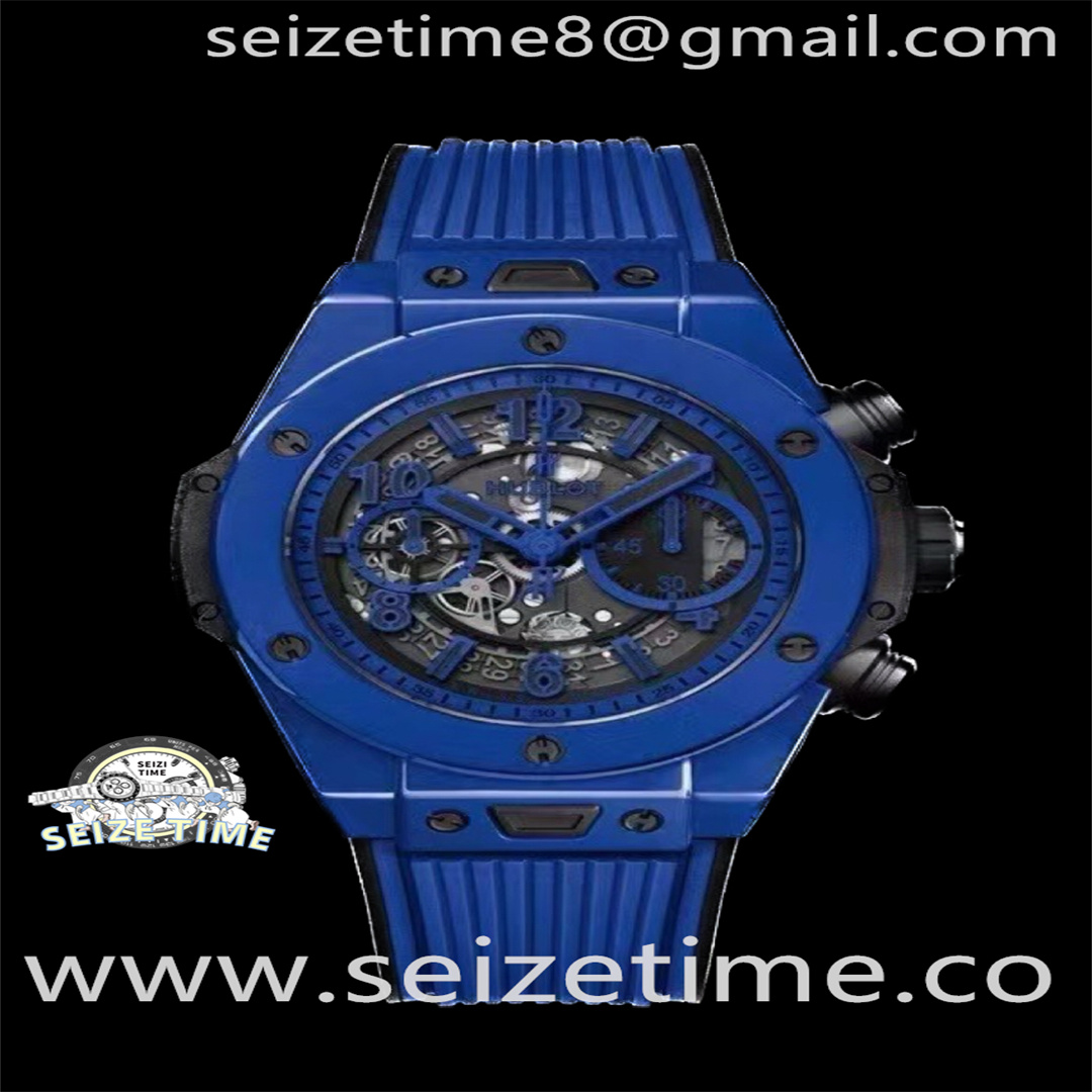 Big Bang Unico Blue Magic 44mm CER Blue Skeletonal Dial on Rubber Strap ZF A1280